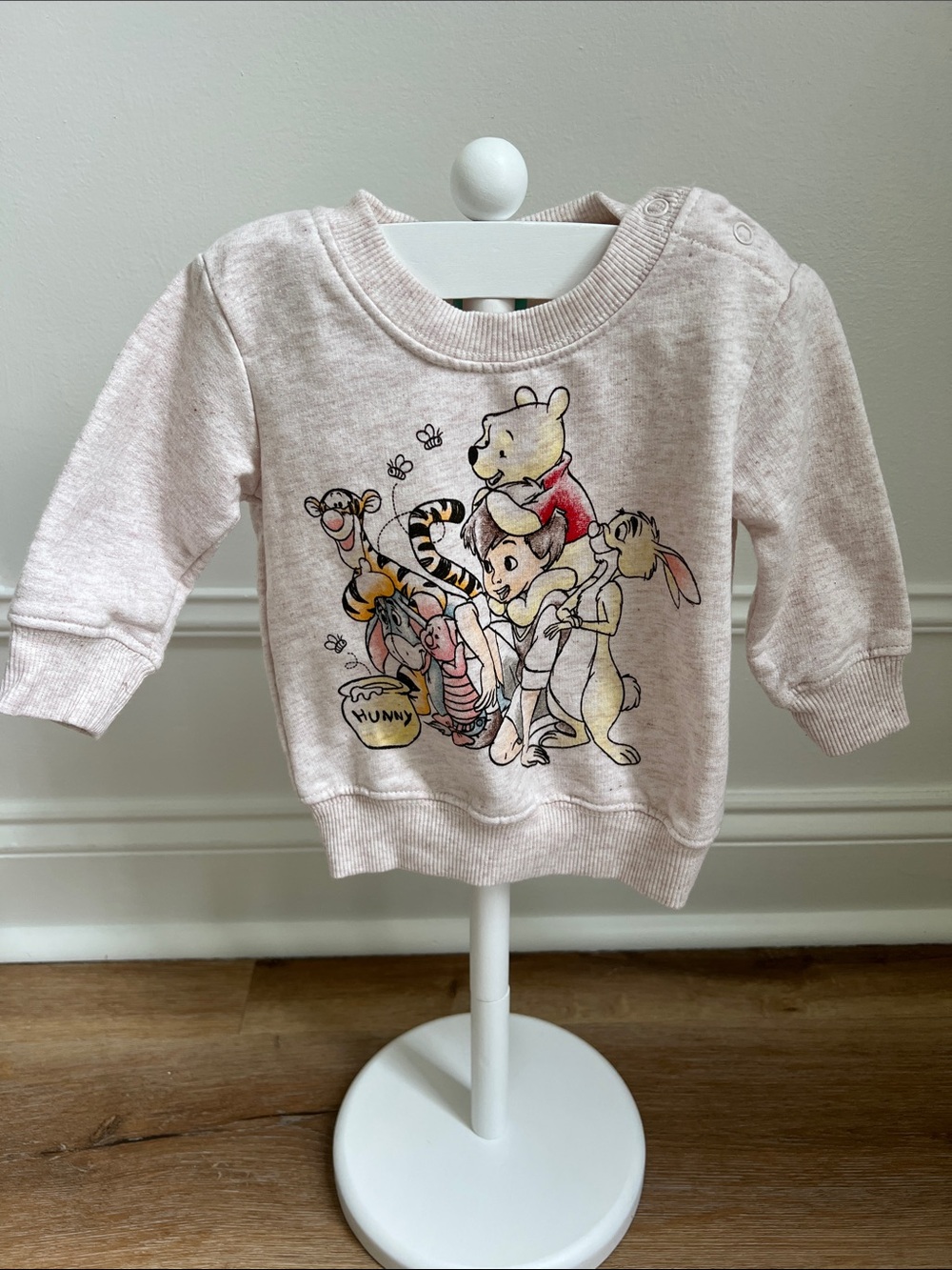 Disney | Baby Winnie the Pooh Pullover Sweatshirt Light Heather Pink Size 0-3M